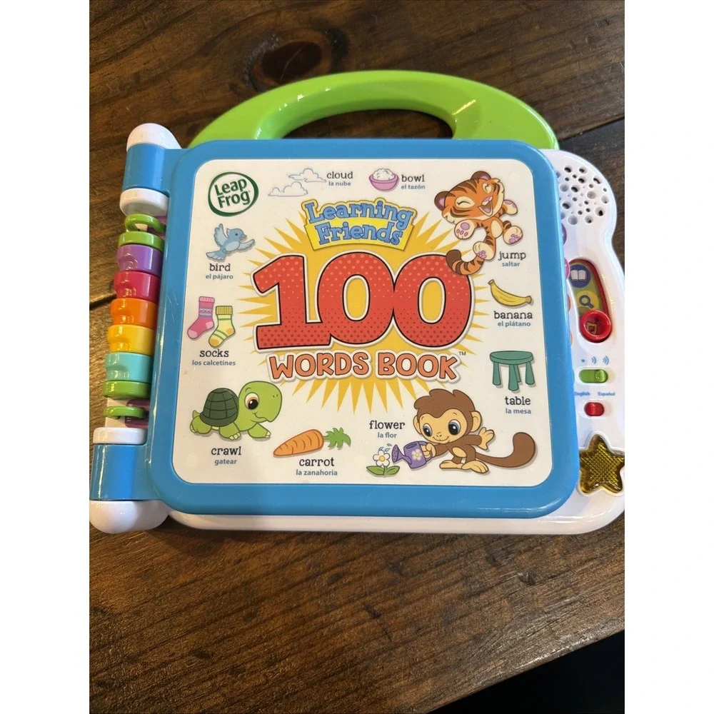 LeapFrog 100 Words & 100 Animals Interactive Learning Books Tested Lot 2